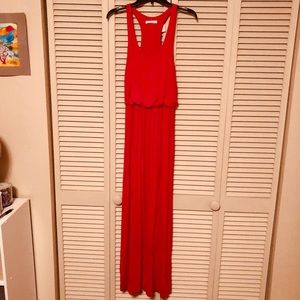 Lush hot pink racerback maxi